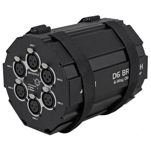 American DJ D6-Branch 6-Way Splitter w/3-Pin DMX In/Out+(6) Cables+Strobe Light