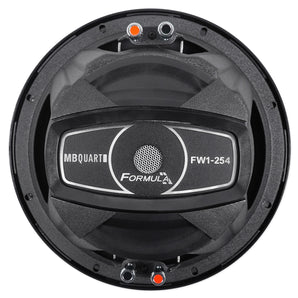 (2) MB QUART FW1-254 10" 1200w Subwoofers+Sealed Sub Box+Mono Amplifier+Amp Kit