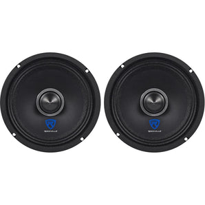 (2) Rockville RXM64 6.5" 300w 4 Ohm Mid-Range Drivers Car Speakers Mid-Bass
