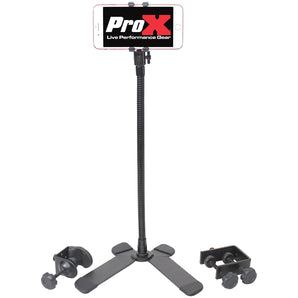Pro X-MOBICP18 Smartphone Clip/Selfie Stick Table Stand+Tripod Clamp and Case