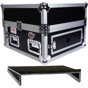 Pro X T-4MR 4U x 10U Space Slant DJ Combo ATA Rack Case + Sliding Laptop Shelf