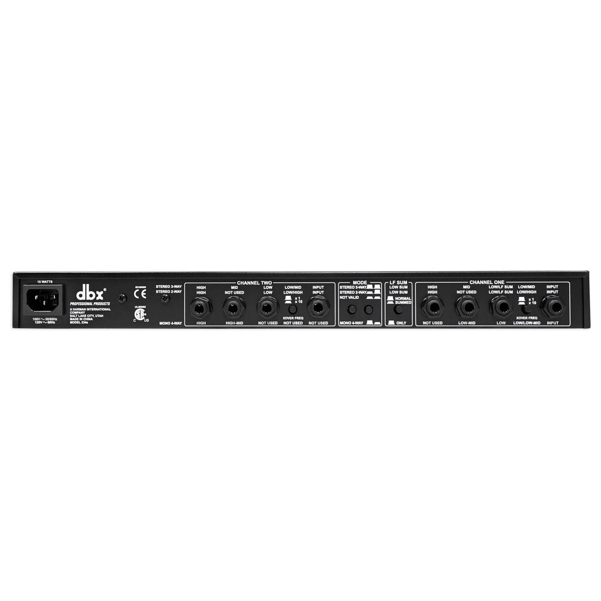 234S Stereo 2/3-Way, Mono 4-Way Crossover