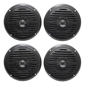 (4) Rockville MS525B 5.25" 200 Watt Waterproof Hot Tub Speakers In Black