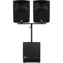 (2) RPG10 10" Active DJ PA Speakers + Dual Mount + 12" Powered Subwoofer