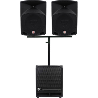(2) RPG10 10" Active DJ PA Speakers + Dual Mount + 12" Powered Subwoofer