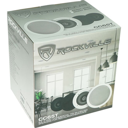 CC65T White 2-Pack + RCS80-1 Amplifier Bundle
