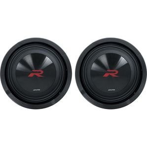 (2) Alpine R2-W10D2 10" Type-R 750w Dual 2-Ohm Car Audio Subwoofers Subs R2W10D2