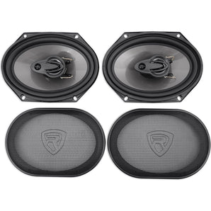 Rockville 6x8" Front+Rear Speaker Replacement For 1999-04 Ford F-250/350/450/550