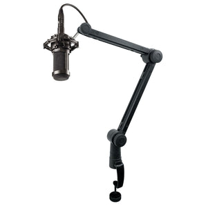 Audio Technica AT2035 Condenser Studio Recording Microphone+Pro Mic Boom Arm