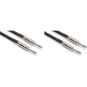 2 Hosa SKJ-605 5' FT 1/4" TS To 1/4" TS Speaker Cables