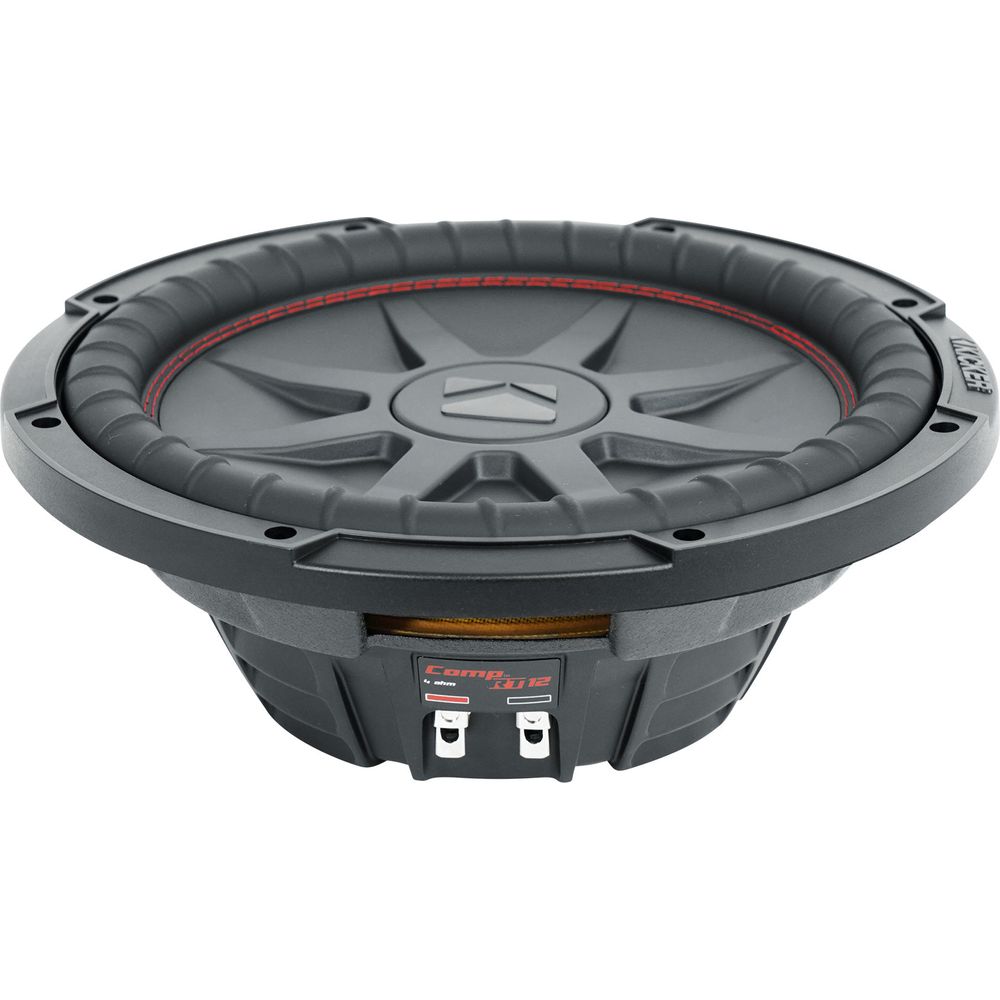 CompRT 1000W 12" Shallow Subwoofer + RSTS12 Sealed Enclosure + Install Kit