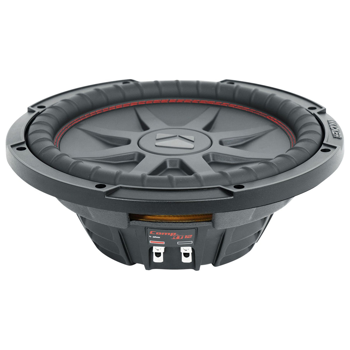 CompRT 1000W 12" Shallow Subwoofer + Sealed Enclosure + dB12 Amplifier + Amp Kit