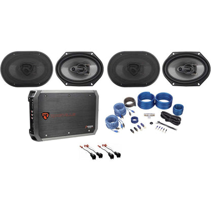 RV68.3A 6x8" Speakers 2-Pack + RXA-F1 Amplifier Bundle