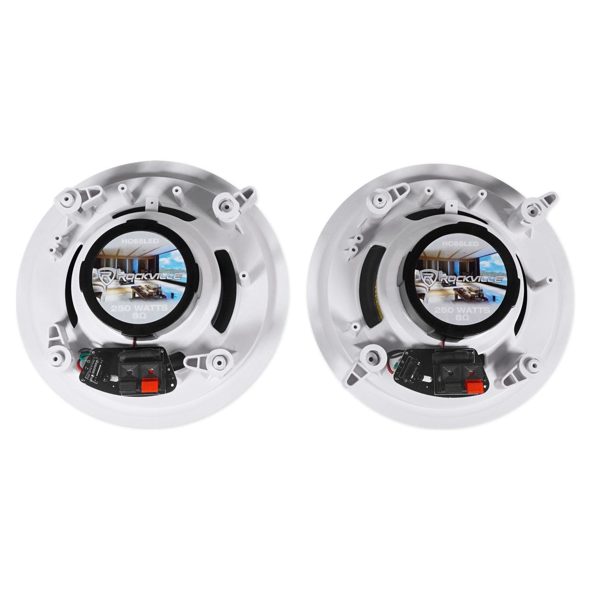 H12X500UBT 6-Zone Receiver + (12) 6.5 In Ceiling Speakers With Red LED