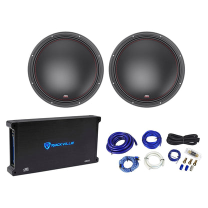7515-22 15" Competition Subwoofer Pair with dB15 Amplifier and Wiring Kit