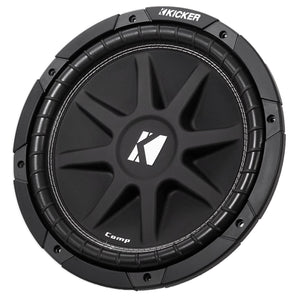 (2) KICKER 43C124 Comp 12" 600 Watt Car Subwoofers+Sealed Sub Box Enclosure