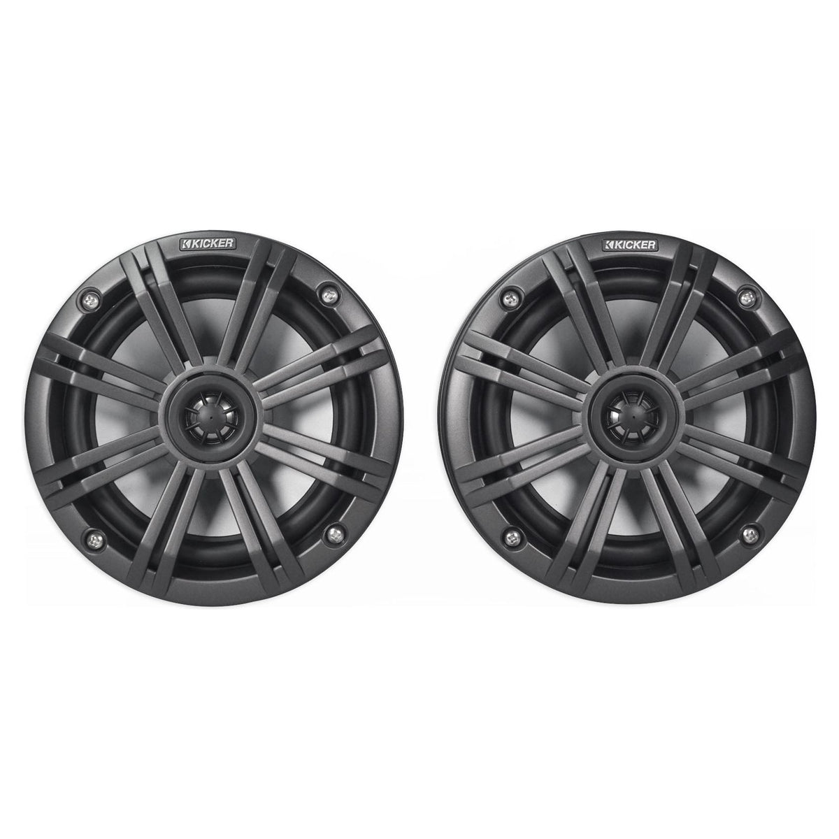 KMFC65 6.5" Black Marine LED Speakers, Amplifier & Wire Kit