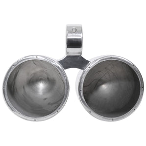 Dual Metal Wakeboard Pods 4 JL Audio for Kicker Pyle Fusion MTX Speakers-Silver