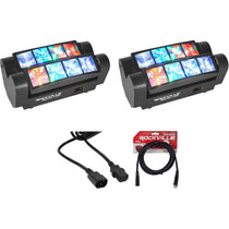 Spyder LED 2-Pack + DMX Cable + Power Link Cable Bundle