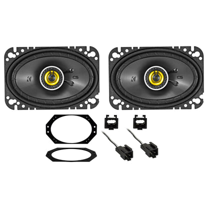 46CSC464 4x6" Front Speaker Replacement Kit For 1997-2002 Jeep Wrangler TJ