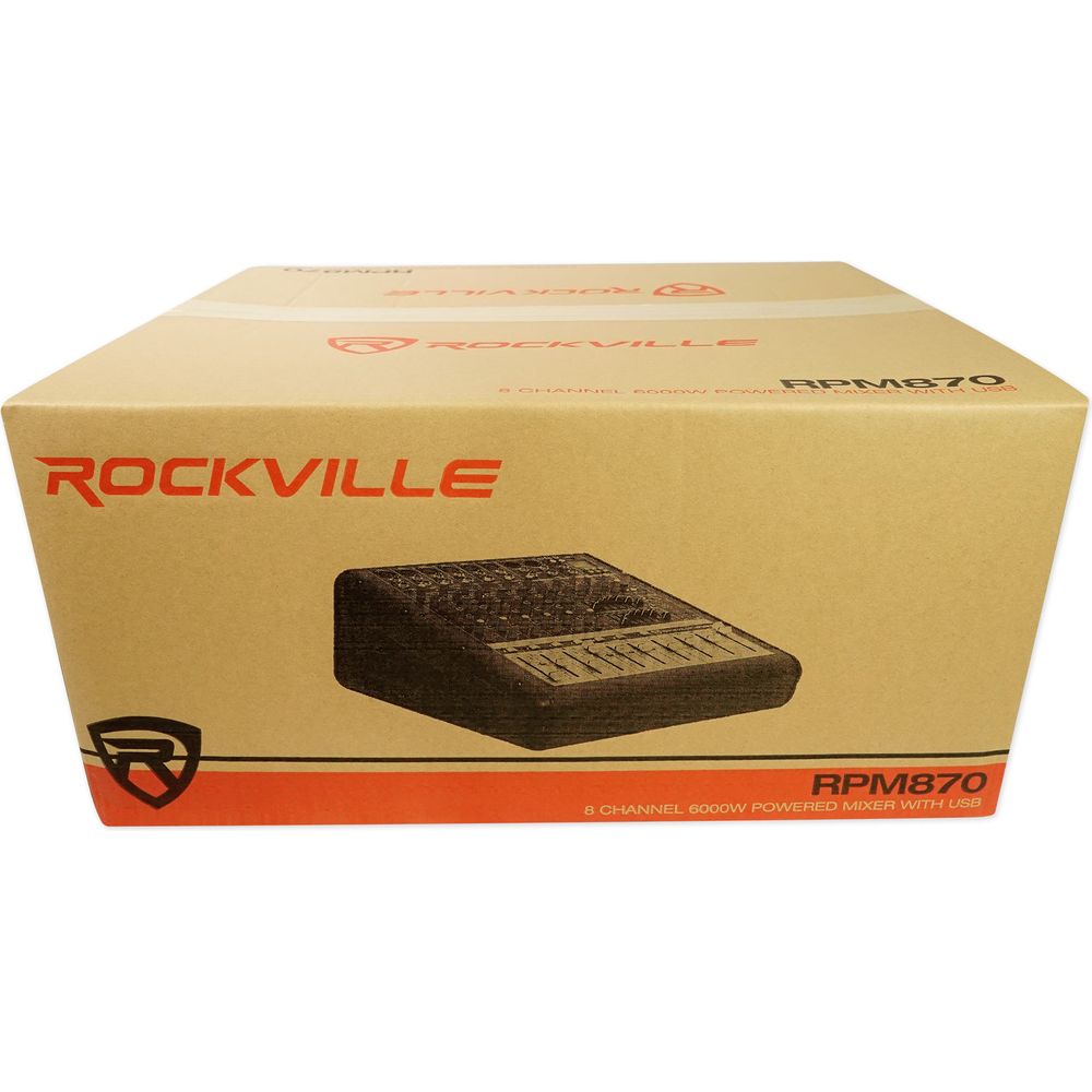 RSG12.2 Dual 12" Speakers 2-Pack + RPM870 Powered Mixer Bundle
