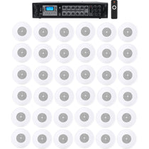 36) 4" JBL Ceiling Speakers+6 Zone 70v Commercial Restaurant Office Amplifier
