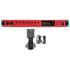 Focusrite Clarett+ 8Pre USB-C JFET/ADAT Audio Recording Interface + Microphone