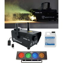 Rockville R720L LED Fog/Smoke Machine w/ Remote + DJ Bank RGBA LED Light