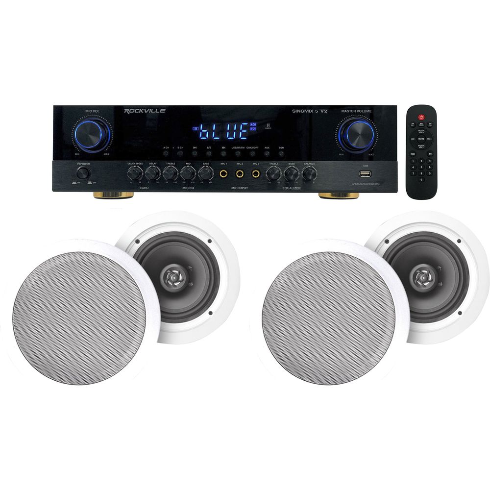 SINGMIX 5 4-Pack + HC655 White Ceiling Speakers Bundle
