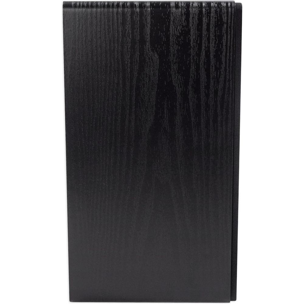 (2) RockShelf 64B Black 6.5" Home Bookshelf Speakers + 8" Wood Stands