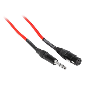 8 Rockville RCXFB6R Red 6' Female REAN XLR to 1/4'' TRS Balanced Cables OFC