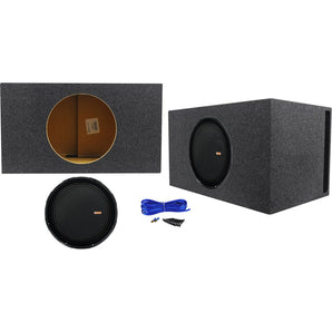 Memphis Audio MOJO 1512 15" 3000w Competition Subwoofer+Vented Sub Box Enclosure