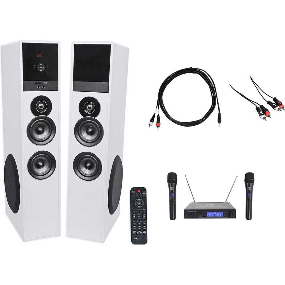 Rockville All-in-one Bluetooth Home Theater/Karaoke Machine System+Wireless Mics