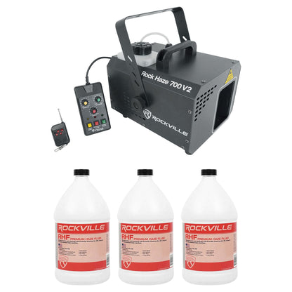 ROCKHAZE 700 CFM DMX Water Based DJ/Club Haze Machine+(3) Gal Fluid