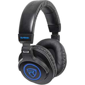 Rockville DJ1500 DJ Headphones w/ Detachable Coil Cable, Case+Extra Ear Pad