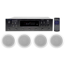 H12X500UBT 6-Zone Receiver & 4x HC655 White 6.5" Speaker Bundle