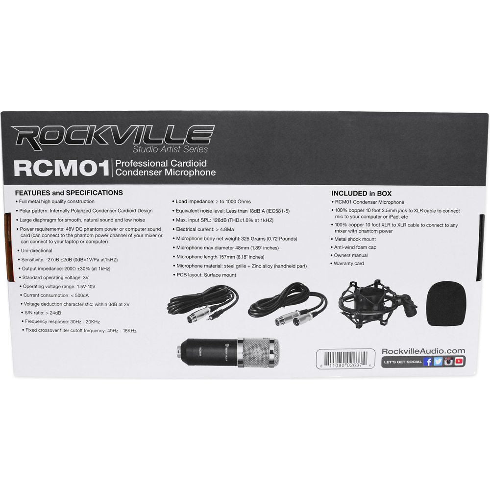 RCM01 Mic + RockPop Curve Pop Filter Bundle