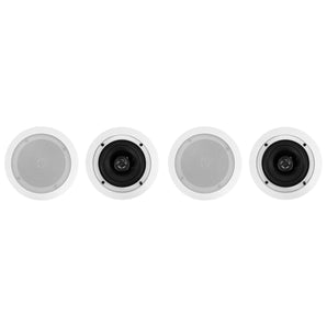 (4) Rockville CC525T White 5.25" Commercial 70v Ceiling Speakers For Restaurant