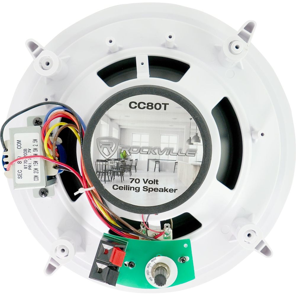 CC80T White 2-Pack + RCS80-1 Amplifier Bundle