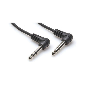 2 Hosa CSS-110RR 1/4" TRS Right Angle 10 Foot Balanced Interconnect Audio Cables