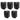 5) Rockville WET-5B 70V 5.25" IPX55 Black Commercial Indoor/Outdoor Wall Speakers
