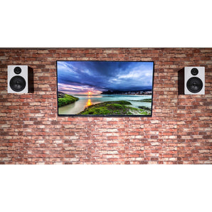 (2) Rockville APM5W 5.25" Powered Studio Monitor Speakers+Swivel Wall Brackets