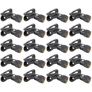20 Rockville Universal Microphone Clip Clips For Wired Mic Such as SM57/SM58 Etc