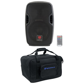 Rockville BPA8 8" Powered 300w DJ PA Speaker w Bluetooth+Weather proof Carry Bag