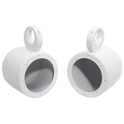 45KM654L 6.5" LED Speakers + MAC65W White Pods For RZR/ATV/UTV