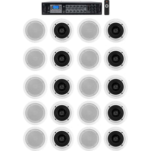 Home Audio System+(20) 5.25" White Bedroom/Living Room/Bathroom Ceiling Speakers