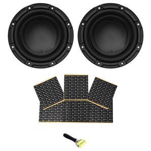 (2) Polk Audio DB842SVC 8” 1500w Single 4-Ohm Car Audio Subwoofer Sub+Rockmat