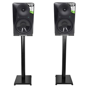 Pair Mackie MR824 8” 85 Watt Powered Active Studio Monitor Speakers+29" Stands