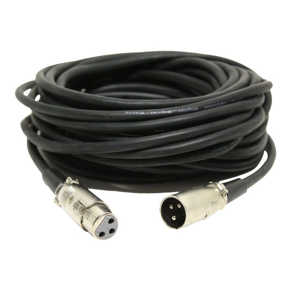 (4) 10 Foot 3-Pin Male to Female DMX Cables