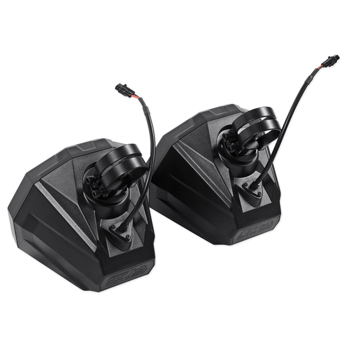 Pair 6.5" UTV Tower Speaker Pods with Rockville Handlebar Speakers